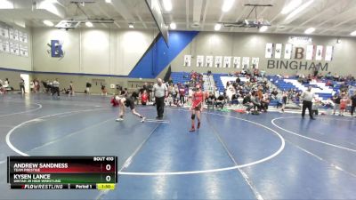 82 lbs Semifinal - Andrew Sandness, Team Prestige vs Kysen Lance, Uintah Jr High Wrestling