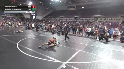 80 lbs Cons. Quarters - Paxton Kintz, Pikes Peak Warriors Wrestling vs Joshua Gustafson, Top Rank