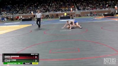 D4-126 lbs Cons. Round 1 - Ethan Conk, Evart HS vs Owen Kimmons, Bronson HS