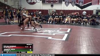 157 lbs Round 4 (6 Team) - Derrick Meza, Rio Hondo vs Dylan Moreno, Mt. SAC White