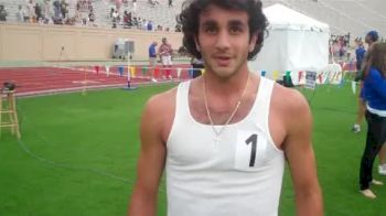 Robby Andrews after getting outkicked in 800m at 2012 Duke Twilight