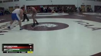 285 lbs Champ. Round 1 - Brett Schoenherr, UW - Platteville vs Ben Kawczynski, UW - La Crosse