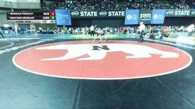 Boys 3A 126 lbs Cons. Semi - Morgan Presley, White River vs Brayden Medelez, Hermiston
