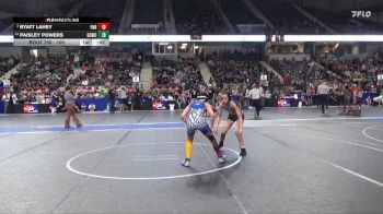 100 lbs Cons. Round 2 - Ryatt Lahey, Parsons vs Paisley Powers, Garden City Wrestling Club