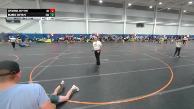 144 lbs Cons. Round 5 - Gabriel Burns, Roundtree Wrestling vs James Onyski, Unattached
