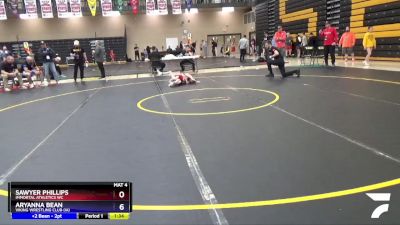 49 lbs Round 1 - Sawyer Phillips, Immortal Athletics WC vs Aryanna Bean, Viking Wrestling Club (IA)