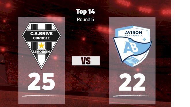 2022 CA Brive vs Aviron Bayonnais
