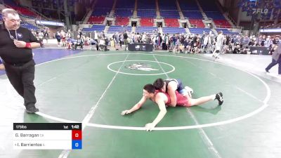 175 lbs Cons 16 #2 - Gabriel Barragan, CA vs Isaac Barrientos, IL