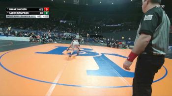 5A Boys 113 lbs 5th Place Match - Kaden Stimpson, West Albany Boys vs Shane Smoker, Crater Boys