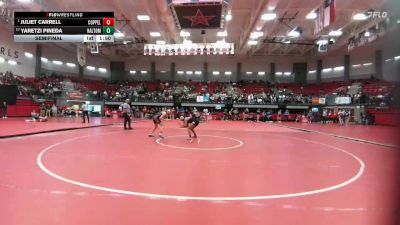 126 lbs Semifinal - Juliet Carrell, Coppell vs Yaretzi Pineda, Haltom City Haltom