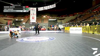 Open Men - 57 lbs Cons. Semis - Manuel Martir, Community Youth Center - Concord Campus Wrestling vs Jhey Sarique, El Camino SSF High School Wrestling