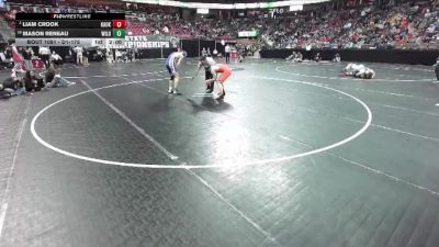 D1-175 lbs Champ. Round 1 - Liam Crook, Kaukauna vs Mason Reneau, Wisconsin Lutheran