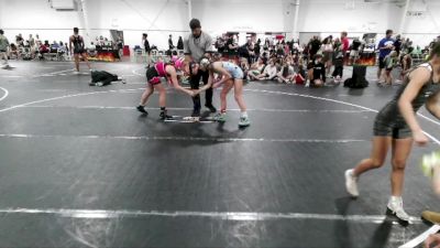 84 lbs Round 1 (3 Team) - Mikaele Brown, MF Angels vs Madelyn Rodriguez, Level Up Wrestling Center
