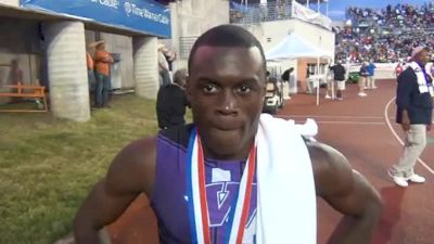 Chris Platt of Willis run 47.06 to win 4A 400 champ at 2012 UIL Texas State Track Championships