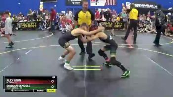 82 lbs Round 2 (4 Team) - Brogan Sendele, Team Gotcha vs Alex Leon, Olympia