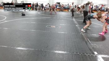 120/130 Round 2 - Penelope Hall-Philbrick, White Knoll Youth vs Kenzie Vinson, Central Florida Wrestling