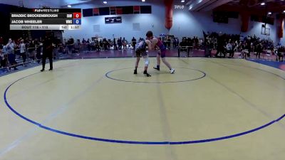 115 lbs Quarterfinal - Braddic Brockenbrough, South Augusta Wrestling vs Jacob Wheeler, Williamsburg Wrestling Club