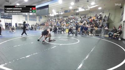 126 lbs 5th Place Match - Oscar Mendoza, Servite vs Joseph Gonzales, Huntington Beach