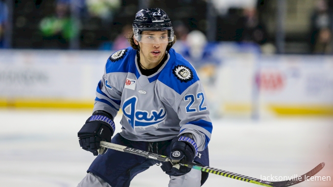 ECHL Nov 2 - Jacksonville, FL, U.S.: Jacksonville Icemen forward Wacey  Rabbit celebrates his first period goal on a power play against the Florida  Everblades in professional hockey at the Veterans Memorial