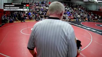160 lbs Champ. Round 2 - Ethan Geary, Indian Land vs Brady Rightweiser, Burgettstown Hs