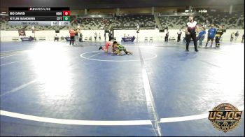 73 lbs 2nd Place - Bo Davis, Honey Badgers Wrestling Club vs Kylin Sanders, Standfast