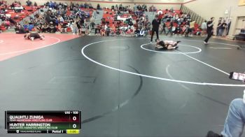 100 lbs Round 1 - Quauhtli Zuniga, Team Aggression Wrestling Club vs Hunter Harrington, Anacortes Hawkeyes Wrestling Club