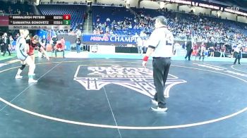 Girls-135 lbs Cons. Semi - Samantha Bonovetz, Otsego (Girls) vs Emmaleigh Peters, Millington (Girls)