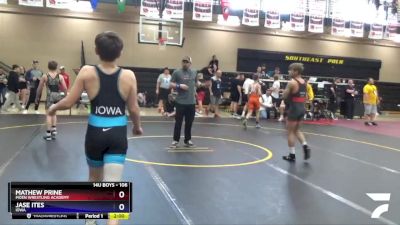 106 lbs Round 2 - Mathew Prine, Moen Wrestling Academy vs Jase Ites, Iowa