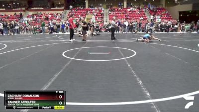 100 lbs Champ. Round 1 - Zachary Donalson, Honey Badger vs Tanner Affolter, Odessa Youth Wrestling Club