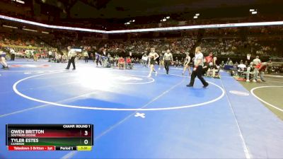 157 Class 2 lbs Champ. Round 1 - Tyler Estes, Cameron vs Owen Britton, Southern Boone