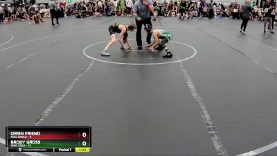 76 lbs Round 6 (8 Team) - Brody Gross, Ohio Gold vs Owen Friend, Full Circle