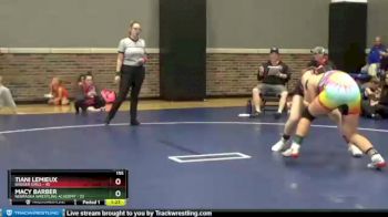 155 lbs Round 5 (12 Team) - Tiani Lemieux, Badger Girls vs Macy Barber, Nebraska Wrestling Academy
