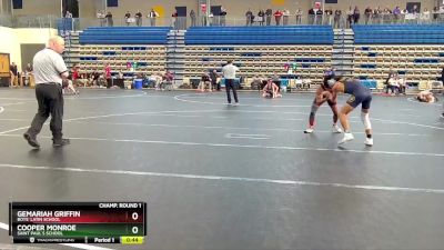 120 lbs Champ. Round 1 - Cooper Monroe, Saint Paul`s School vs Gemariah Griffin, Boys` Latin School