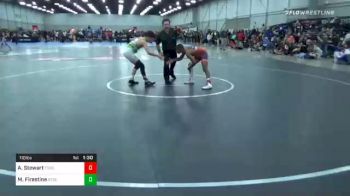 110 lbs Quarterfinal - Aaron Stewart, Toss Em Up Wrestling Academy vs Max Firestine, Steel Valley Renegades