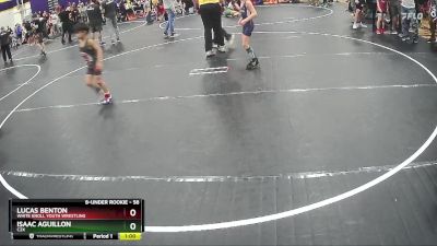 58 lbs Cons. Round 3 - Isaac Aguillon, C2X vs Lucas Benton, White Knoll Youth Wrestling