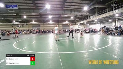 77 lbs Round Of 16 - Eli Gentry, Minion Training Center vs Caleb Heyder, Sanderson Wrestling Academy