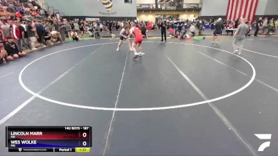 187 lbs Semifinal - Lincoln Marr, MN vs Wes Wolke, MN