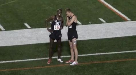 Mo Farah and Galen Rupp talk after 1-2 finish in 1500 (3:34) at USATF Oxy HP 2012