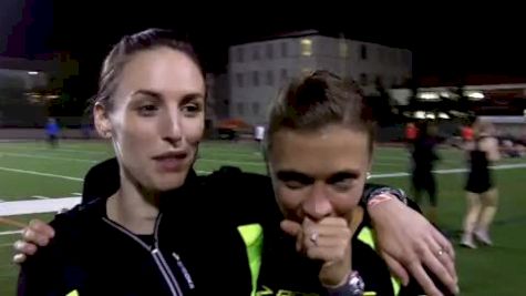 Gabriel Anderson and Katie Mackey the Brooks Beasts after PR 1500s at USATF Oxy HP 2012
