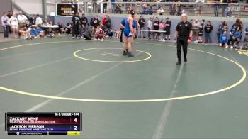 144 lbs Cons. Round 3 - Zackary Kemp, Soldotna Whalers Wrestling Club vs Jackson Iverson, Bethel Freestyle Wrestling Club