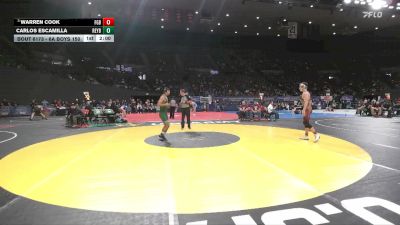 6A Boys 150 lbs Champ. Round 2 - Warren Cook, Forest Grove Boys vs Carlos Escamilla, Reynolds Boys