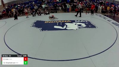 8U Boys - 45 lbs Semis - Otto Aue, Center Grove Wrestling Club vs Samuel Khachatryan, Reign Wrestling Club