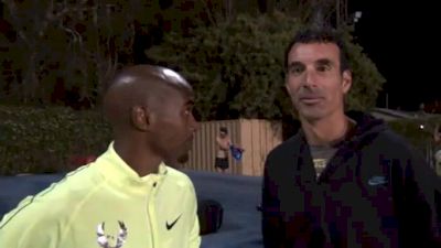 Mo Farah happy with dropping down to 1500 at 2012 USATF Oxy HP