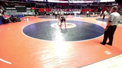 3A 165 lbs Cons. Round 3 - Jalen Byrd, New Lenox (Lincoln-Way Central) vs Dayne Serio, Aurora (West Aurora)