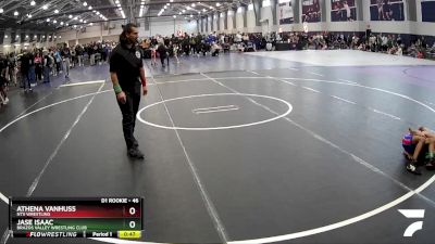 46 lbs Quarterfinal - Jase Isaac, Brazos Valley Wrestling Club vs Athena VanHuss, NTX Wrestling