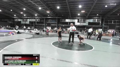 92 lbs Round 1 - Xander Cordero, Southwest Wrestling vs Santiago Altamirano, Southside Wolfpack Wrestling