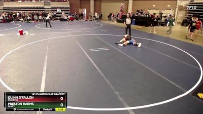 145 Championship Bracket Cons. Round 3 - Quinn O`Fallon, Shakopee vs Preston Harms, Simley