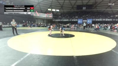 Girls 4A 145 lbs Cons. Round 5 - Kathryn Ambute-Gibson, Lewis And Clark (Girls) vs Korinne Mensonides, Rogers (Puyallup) (Girls)