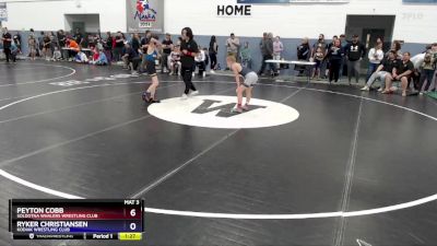 83 lbs Semifinal - Ryker Christiansen, Kodiak Wrestling Club vs Peyton Cobb, Soldotna Whalers Wrestling Club