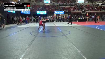 100 lbs Quarterfinal - Quinn Nichols, Blue Hawk Wrestling vs Lilia McGurn, Champawat